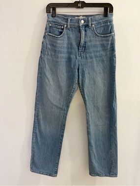 Madewell 90’s Straight High Rise Distressed Jeans Size 27